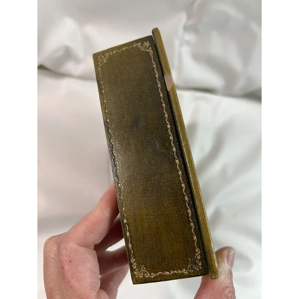 VTG Collectible‎ ceramic Unique Book Shape Jewelry/Decorative/business card Box
